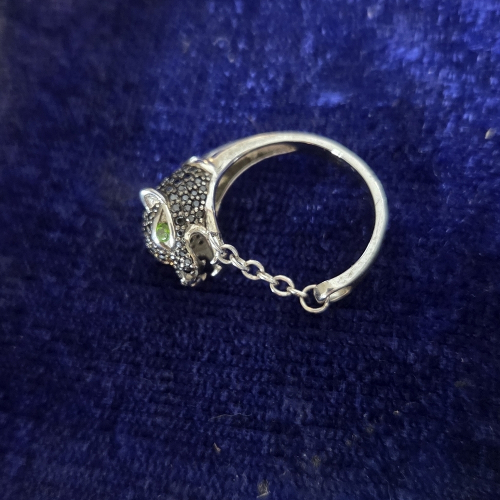 Sterling Silver Wrap Leopard Ring